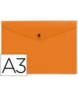 Folder liderpapel dossier brooch 44241 polypropylene din a3 orange frosty series