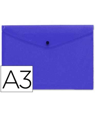 Carpeta liderpapel dossier broche 44242 polipropileno din a3 azul translucido