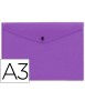 Carpeta liderpapel dossier broche 44246 polipropileno din a3 violeta serie frosty