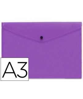 Carpeta liderpapel dossier broche 44246 polipropileno din a3 violeta serie frosty