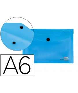 Folder liderpapel dossier brooch 44232 polypropylene din a6 translucent blue