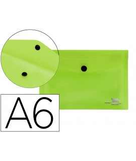 Folder liderpapel file brooch 44233 polypropylene din a6 translucent green