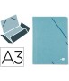 Carpeta liderpapel gomas a3 3 solapas carton prespan verde