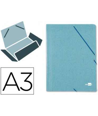 Carpeta liderpapel gomas tres solapas carton prespan a3 color verde