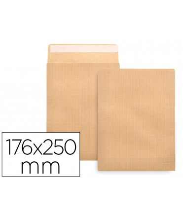 Sobre liderpapel bolsa n.14 kraft b5 176x250 mm tira de silicona caja de 500 unidades