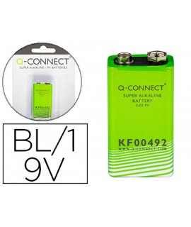 Pila q-connect alcalina 9v blister con 1 unidad