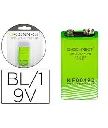 Pila q-connect alcalina 9v blister con 1 unidad