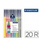 Rotulador staedtler triplus color 323 estuche de 20 unidades colores surtidos (14+6 gratis)