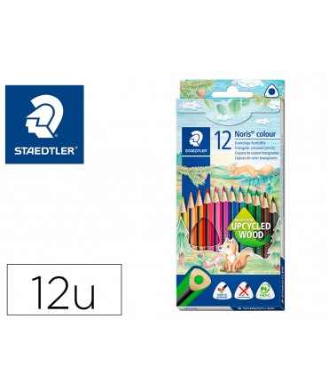 Lapices de colores staedtler noris colour slim triangular caja de 12 colores surtidos