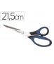 Tijera oficina q-connect mango caucho 8"" 21'5 cm blister de seguridad