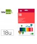 Lapices de colores liderpapel caja de 18 unidades colores surtidos