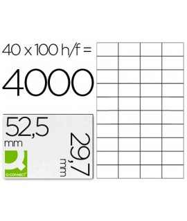 Adhesive label q-connect kf00574 -size 52.5x29.7 mm -photocopier -laser -ink-jet-box with 100 din a4 sheets