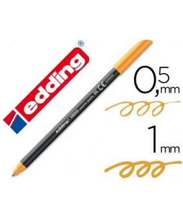 Rotulador edding punta fibra 1200 naranja neon n.66 punta de fibra 0,5 mm