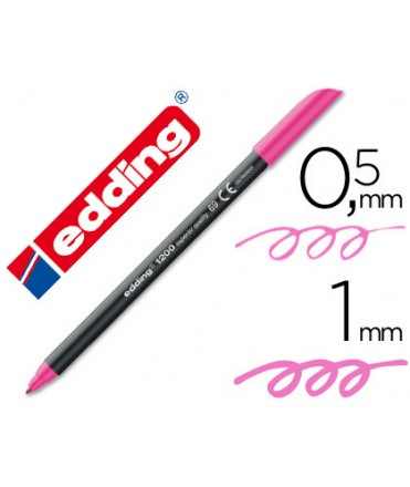 Felt edding tip pen 1200 neon pink n.69 fiber tip 0.5 mm