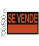 Cartel plastico archivo 2000 ""se vende"" rojo fluorescente 700x500 mm