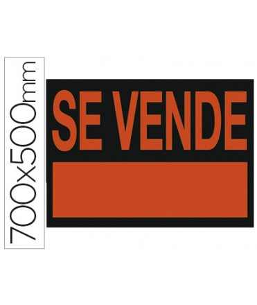 Cartel plastico archivo 2000 ""se vende"" rojo fotoluminiscente 700x500 mm