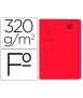 Subcarpeta cartulina gio folio pocket rojo con bolsa y solapa 320g/m2
