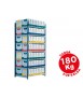 Estanteria paperflow metalica azul 5 estantes guiasmetal ultrarresistentes 180 kgpor estante 200x100x35 cm