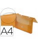 Carpeta beautone portadocumentos broche polipropileno din a4 naranja transparente