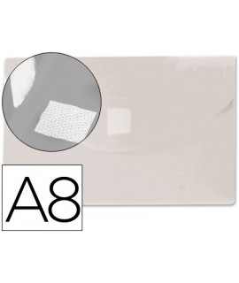 Folder liderpapel dossier with colourless polypropylene pin din a8 with velcro closure