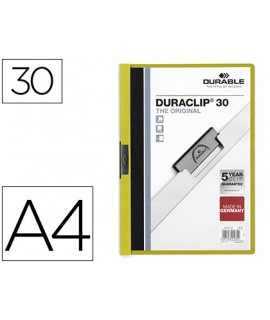 Duraclip dossier folder side clamp green capacity 30 sheets