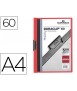 Duraclip dossier folder side clamp red capacity 60 sheets