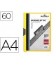 Carpeta duraclip dossier pinza lateral amarillo capacidad 60 hojas