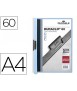 Carpeta duraclip dossier pinza lateral azul capacidad 60 hojas