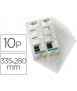 Recambio fundas visifix para tarjetero 2384 bolsa de 10 hojas capacidad 20 tarjetas por hoja