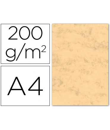 Cartulina marmoleada din a4 200 gr ocre paquete de 100 hojas