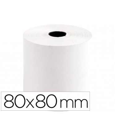 Rollo sumadora termico q-connect 80 mm ancho x 80 mm diametro sin bisfenol a