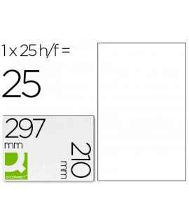 Adhesive label q-connect kf00228 -DIN size A4 -for ink-jet -transparent -box with 25 sheets DIN-A4
