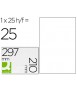 Adhesive label q-connect kf00232 -DIN size A4 -for laser -translucent matte -box with 25 sheets DIN-A4