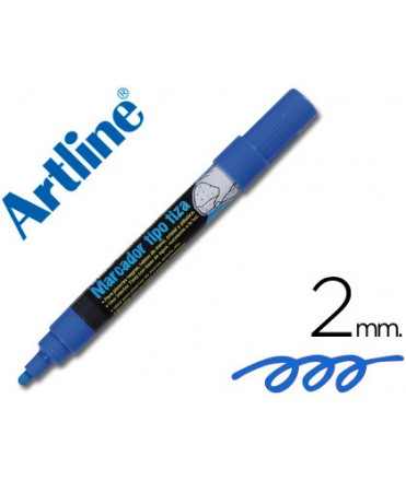 Rotulador artline pizarra verde negra epw-4-az color azul bolsa de 4 unidades