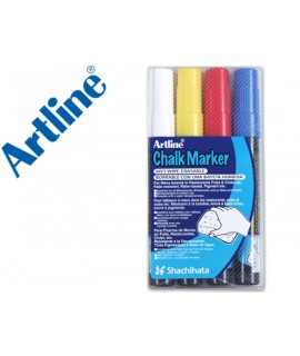 Artline Black Green Chalkboard Marker EPW-4-ST Bag of 4 Units Assorted Colors
