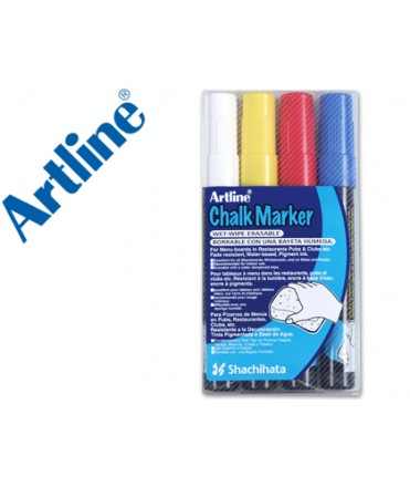 Rotulador artline pizarra verde negra epw-4-st bolsa de 4 unidades colores surtidos