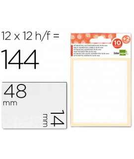 Labels liderpapel 10 h. envelope + 2 h. gift 14x48 mm -10 units per sheet