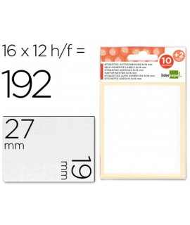 Labels liderpapel 10 h. envelope + 2 h. gift 19x27 mm -16 units per sheet
