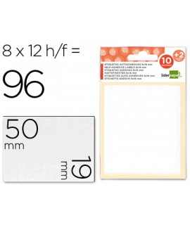 Labels liderpapel envelope of 10 h. + 2 h. gift 19x50 mm -8 units per sheet