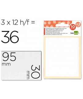 Labels liderpapel envelope of 10 h. + 2 h. gift 30x95 mm 2 units per sheet