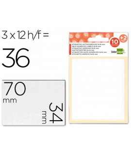 Labels liderpapel 10 h. envelope + 2 h. gift 34x70 mm -3 units per sheet