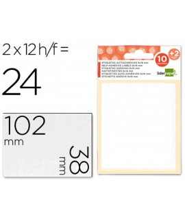 Labels liderpapel 10 h. envelope + 2 h. gift 38x102 mm -2 units per sheet