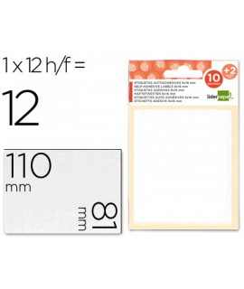 Labels liderpapel 10 h. sachet + 2 h. gift 81x110 mm 1 unit per sheet