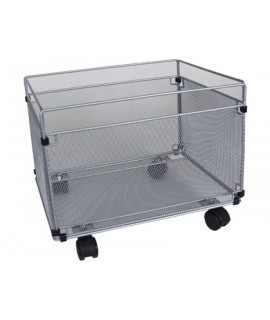 Hanging folder trolley q-connect kf00830 silver grid with metal wheels 380x325x300 extended folio