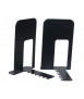 Apoyalibros metalico q-connect kf00837 negro juego de 2 165x127x165mm