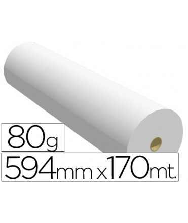 Papel reprografia ppc para plotter 594x170mt 80 g
