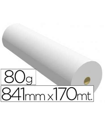 Papel reprografia ppc para plotter 841x170mt 80 g