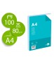 Papel liderpapel din a4 8o gr liso paquete de 100 hojas + 10 hojas gratis