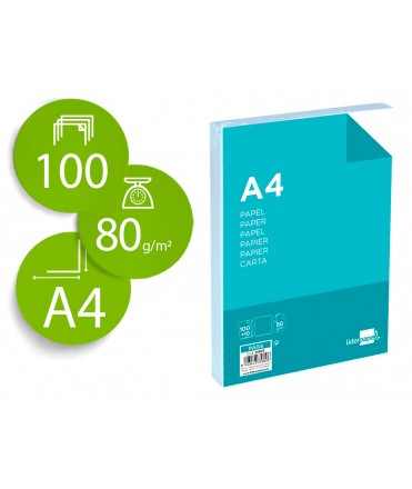 Papel liderpapel din a4 8o gr liso paquete de 100 hojas + 10 hojas gratis