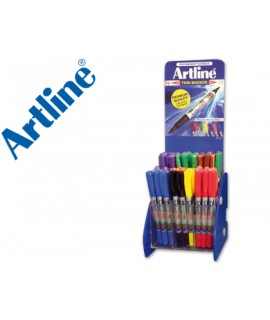 Artline Permanent Marker Pen EK-041T Double Tip 0.4 and 1 mm Display Stand of 72 Assorted Colors